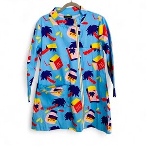 NOOWORKS TROPICAL SNACKS CHORE COAT SIZE LARGE